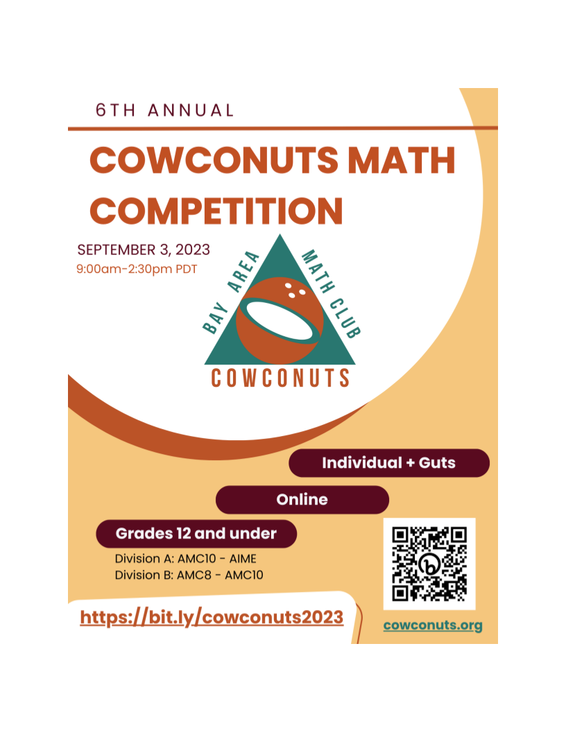 6th Annual Cowconuts Math Competition 2023 – Cowconuts Math Club